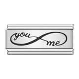 Stainless Steel You & Me Infinity Italian Charm