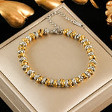 Stainless Steel Metal 2-Colour Necklace/Bracelet/Set - 2 Designs
