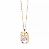 925 Sterling Silver CZ Plated Dainty Letter Necklace - 26 Options