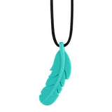 Silicone Feather Chew/Anxiety Necklace - 5 Colours