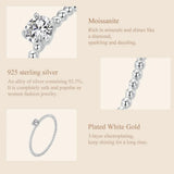 925 Sterling Silver Dainty Moissanite Rope Ring
