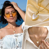 Stainless Steel Openable Heart Pendant - 4 Colours - 3 Sizes