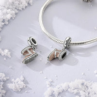 925 Sterling Silver Sheepskin Boot Charm
