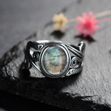 925 Sterling Silver Natural Labradorite Ring - 27 Options