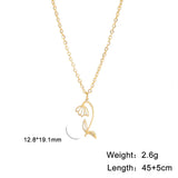 Stainless Steel Birth Flower Necklace - 2 Colours - 12 Options