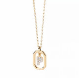 925 Sterling Silver CZ Plated Dainty Letter Necklace - 26 Options