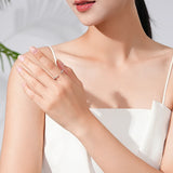 925 Sterling Silver Open CZ Delicate Ring