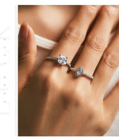 925 Sterling Silver Cushion Geometric CZ Ring