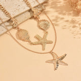 Fashion 2PCS Layered Sea Themed Necklace