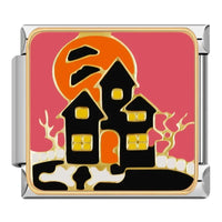 Stainless Steel Halloween Themed Italian Charm - 12 Options