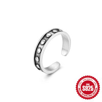 925 Sterling Silver Hollow Adjustable Toe Ring - 6 Options