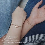 Stainless Steel Simple Double Circle Bracelet - 2 Colours