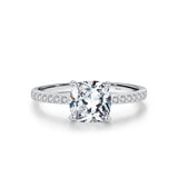 925 Sterling Silver Cushion Geometric CZ Ring