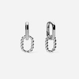 925 Sterling Silver Irregular Loop Earrings - 4 Options