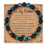 Natural Stone Family Themed Bead Bracelet - 3 sizes - 33 Options