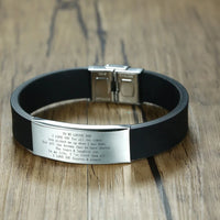 Stainless Steel and Silicone Dad Bracelet - 20 Options