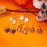 Fashion Halloween Gold Plated Enamel Drop Earrings - 5 Options