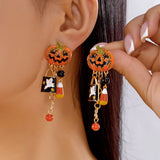 Fashion Enamel Halloween Dangle Earrings - 3 Options