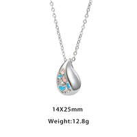 Stainless Steel Teardrop Heart Urn Necklace - 2 Colours