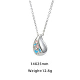 Stainless Steel Teardrop Heart Urn Necklace - 2 Colours