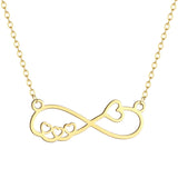 Stainless Steel Infinity Hearts Necklace - 2 Options