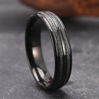 Unisex 6mm Brushed Stainless Steel Ring - 3 Colours