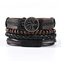 Multi Strand Leather Braided Bracelet - 23 Options