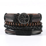 Multi Strand Leather Braided Bracelet - 23 Options