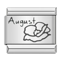 Stainless Steel Month Flower Italian Charm - 12 Options