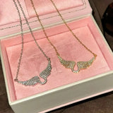 Fashion CZ Angel Wings Necklace - 2 Colours