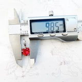 925 Sterling Silver Red Heart Hanging Charm - 2 Options