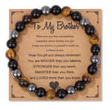 Natural Stone Family Themed Bead Bracelet - 3 sizes - 33 Options