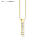 925 Sterling Silver Rectangle CZ Necklace - 2 Options - 2 Colours