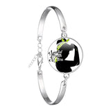 Glass 18mm Mental Health /Positivity Bracelet - 32 Options
