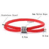 Fashion 4mm Nylon Cord Adjustable Bracelet - 5 Colours