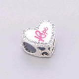 925 Sterling Silver Pink Ribbon/Hope Charm - 5 Options