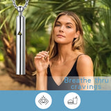 Stainless Steel  Breathing Anxiety Necklace- 2 Options - 5 Colours