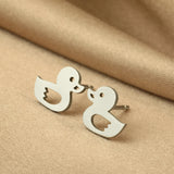Stainless Steel Duck Earrings - 3 Colours