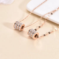 Stainless Steel Rose Gold Colour Tricyclic Necklace