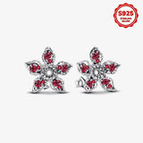 925 Sterling Silver CZ Flower Studs - 2 Colours