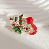 Fashion Christmas Crystal Brooch - 5 Options