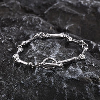 Fashion Skull Bones Link T Bar Bracelet