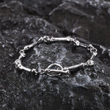 Fashion Skull Bones Link T Bar Bracelet