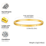 Stainless Steel Cubic Zirconia Classic CZ Bangle - 5 Options