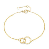 Stainless Steel Simple Double Circle Bracelet - 2 Colours