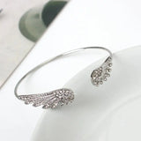 Fashion Rhinestone Wings Open Bangle