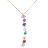 Stainless Steel Resin Chip Necklace - 2 Colours