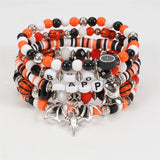 4Pcs Halloween Clay Beaded Bracelet Set - 6 Options