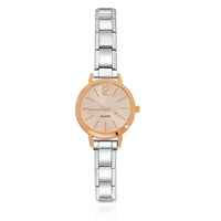 Stainless Steel Round Simple Italian Charm Watch - 4 Colours