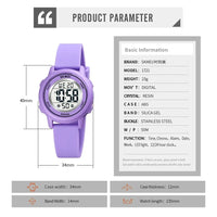 Led Children Digital Wristwatch - 8 Colours